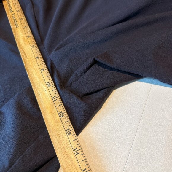 Eileen Fisher Women 12 Wide Leg Pant Cropped Navy Blue Minimalist Closet Staple - Picture 7 of 10